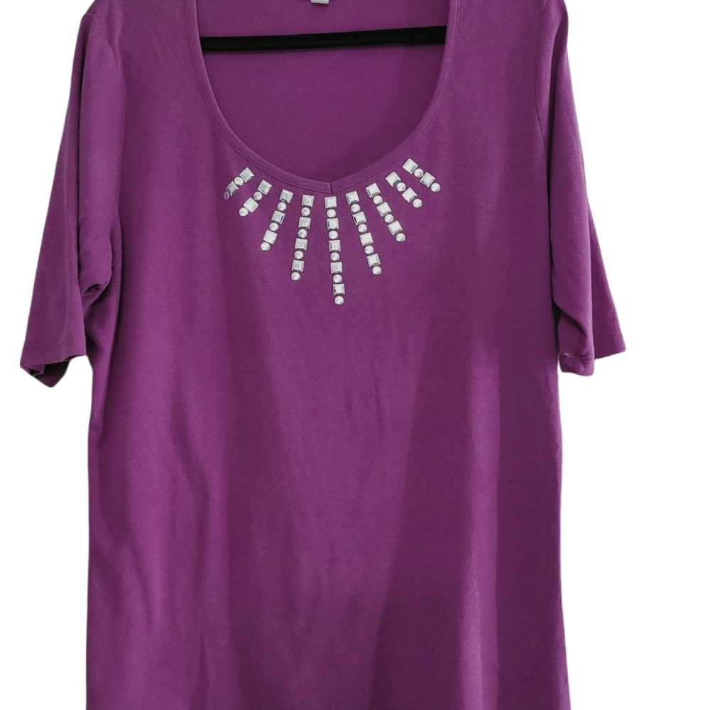 Embellished Purple Top